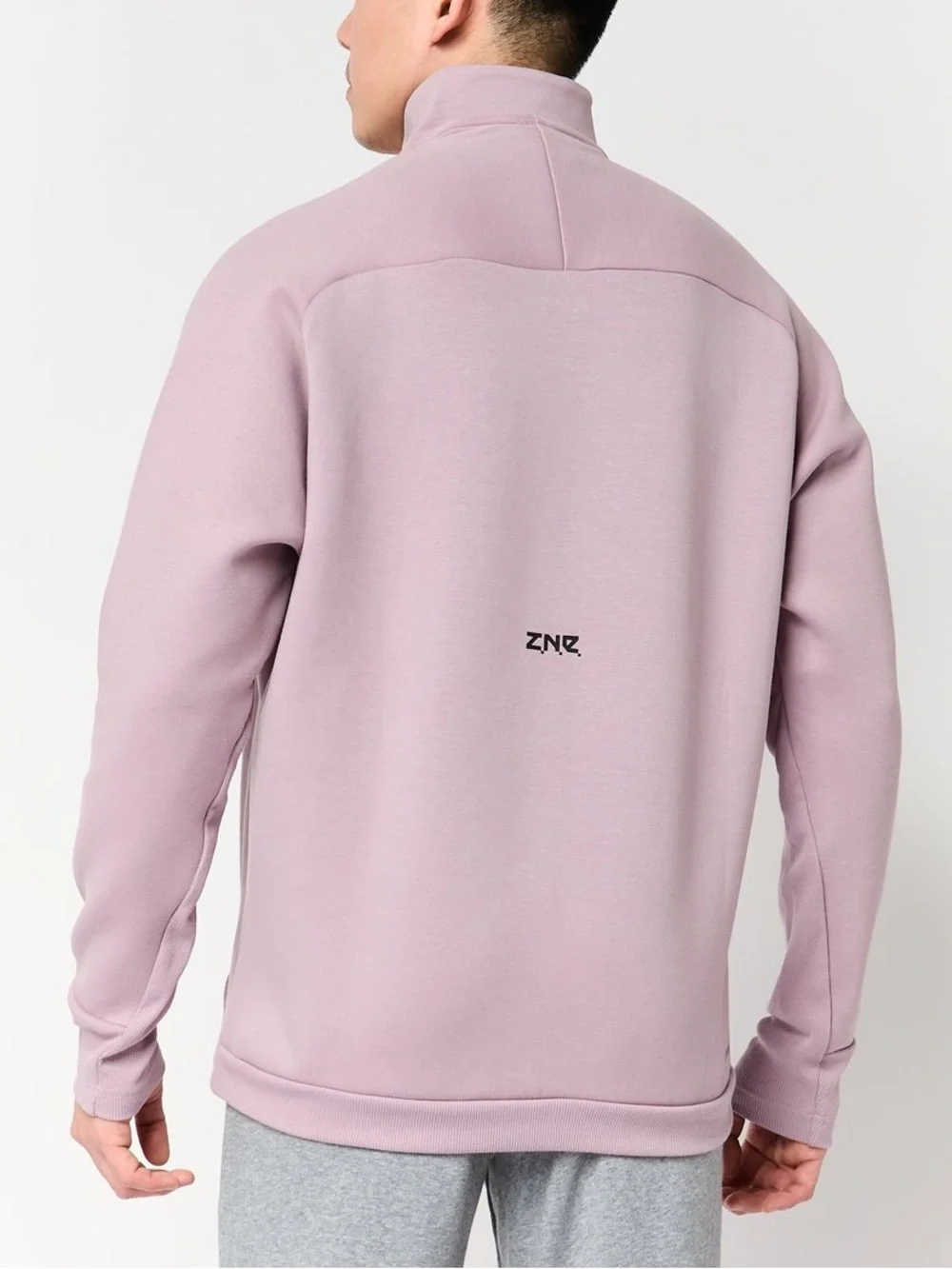 adidas Men's Quarter-Zip Sweatshirt Mauve